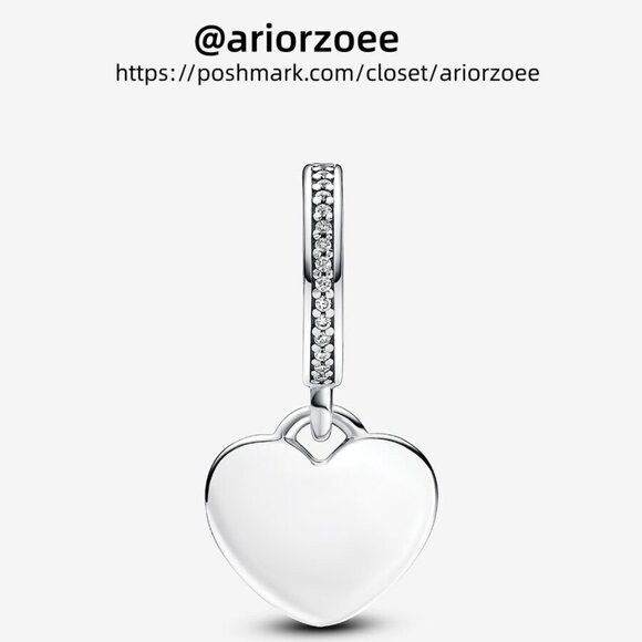 Pandora Engravable Footprint Dangle Charm|Pendant - Picture 2 of 2